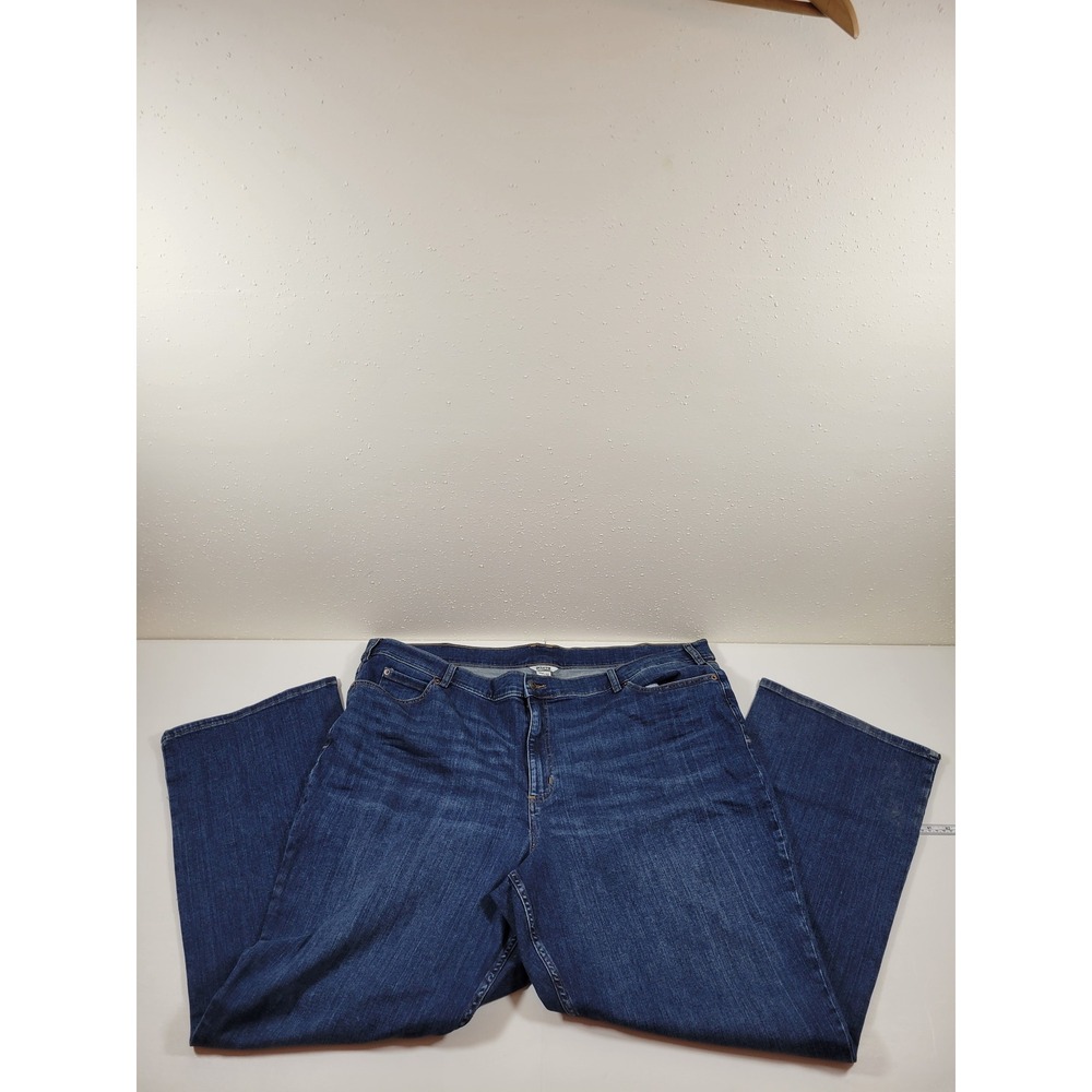 Duluth Trading Co Bootcut Jeans Womens 26W x 33 Blue Excellent Dark Wash Denim